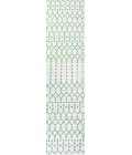SANTA MONICA Area Rug Ourika Moroccan Geometric Textured Weave Green/Ivory 2 ft. x 10 ft. Indoor/Outdoor Runner Rug