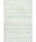 Ourika Moroccan Geometric Textured Weave Green/Ivory 3 ft. x 5 ft. Indoor/Outdoor Area Rug