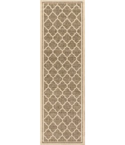 Jonathany Santa Monica SMB109A Brown/Beige Area Rug 2 ft. 2 in. X 8 ft. Runner
