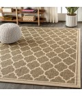 SANTA MONICA Area Rug Trebol Moroccan Trellis Textured Weave Brown/Beige 8 ft. x 10 ft. Indoor/Outdoor Area Rug
