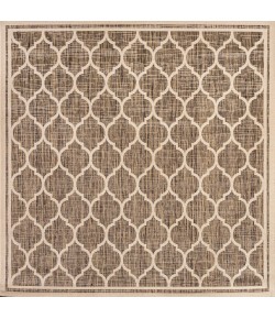 Jonathany Santa Monica SMB109A Brown/Beige Area Rug 5 ft. 3 in. X 5 ft. 3 in. Square