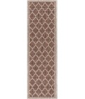 Trebol Moroccan Trellis Textured Weave Espresso/Taupe 2 ft. x 8 ft. Indoor/Outdoor Runner Rug
