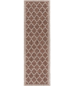 Jonathany Santa Monica SMB109B Espresso/Taupe Area Rug 2 ft. 2 in. X 8 ft. Runner