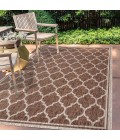 Trebol Moroccan Trellis Textured Weave Espresso/Taupe 4 ft. x 6 ft. Indoor/Outdoor Area Rug