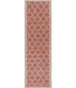 Jonathany Santa Monica SMB109C Red/Beige Area Rug 2 ft. 2 in. X 10 ft. Runner