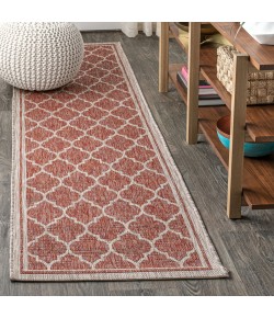 Jonathany Santa Monica SMB109C Red/Beige Area Rug 2 ft. 2 in. X 10 ft. Runner