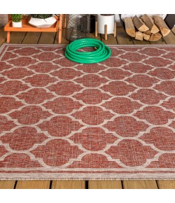 Jonathany Santa Monica SMB109C Red/Beige Area Rug 3 ft. 11 in. X 6 ft. Rectangle