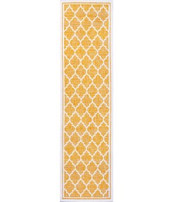 Jonathany Santa Monica SMB109F Yellow/Cream Area Rug 2 ft. 2 in. X 10 ft. Runner
