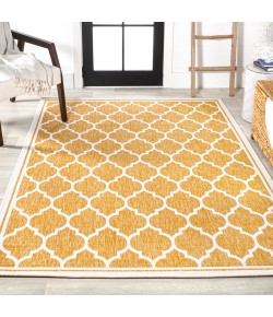 Jonathany Santa Monica SMB109F Yellow/Cream Area Rug 9 ft. X 12 ft. Rectangle