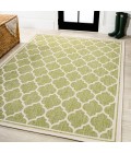 SANTA MONICA Area Rug Trebol Moroccan Trellis Textured Weave Green/Cream 8 ft. x 10 ft. Indoor/Outdoor Area Rug