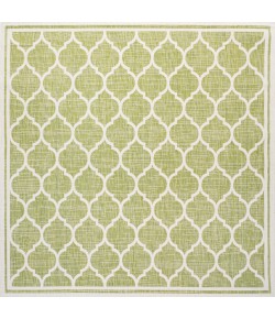 Jonathany Santa Monica SMB109G Green/Cream Area Rug 5 ft. 3 in. X 5 ft. 3 in. Square