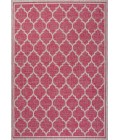 SANTA MONICA Area Rug Trebol Moroccan Trellis Textured Weave Fuchsia/Light Gray 5 ft. x 8 ft. Indoor/Outdoor Area Rug