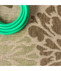 SANTA MONICA Area Rug Zinnia Modern Floral Textured Weave Sage/Brown 8 ft. x 10 ft. Indoor/Outdoor Area Rug