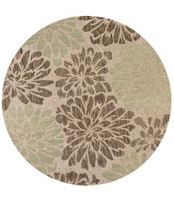 Jonathany Santa Monica SMB110A Sage/Brown Area Rug 5 ft. 3 in. X 5 ft. 3 in. Round