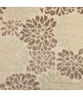 SANTA MONICA Area Rug Zinnia Modern Floral Textured Weave Sage/Brown 5' Square Indoor/Outdoor Area Rug