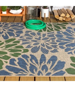 Jonathany Santa Monica SMB110B Navy/Green Area Rug 9 ft. X 12 ft. Rectangle