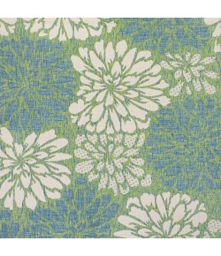 Jonathany Santa Monica SMB110D Cream/Green Area Rug 5 ft. 3 in. X 5 ft. 3 in. Square