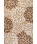 SANTA MONICA Area Rug Zinnia Modern Floral Textured Weave Brown/Cream 4 ft. x 6 ft. Indoor/Outdoor Area Rug