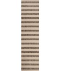 SANTA MONICA Area Rug Aveiro Wide Stripe Beige/Brown 2 ft. x 10 ft. Indoor/Outdoor Runner Rug
