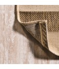 SANTA MONICA Area Rug Aveiro Wide Stripe Beige/Brown 2 ft. x 10 ft. Indoor/Outdoor Runner Rug