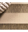 SANTA MONICA Area Rug Aveiro Wide Stripe Beige/Brown 2 ft. x 10 ft. Indoor/Outdoor Runner Rug