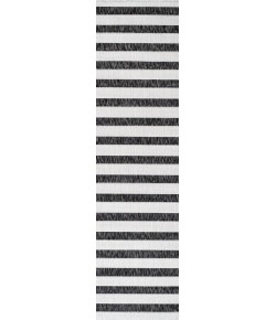 Jonathany Santa Monica SMB112B Black/Cream Area Rug 2 ft. 2 in. X 10 ft. Runner