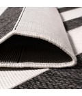 SANTA MONICA Area Rug Aveiro Wide Stripe Black/Cream 2 ft. x 10 ft. Indoor/Outdoor Runner Rug