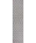 SANTA MONICA Area Rug Madaba Moroccan Trellis Gray/Cream 2 ft. x 8 ft. Indoor/Outdoor Runner Rug