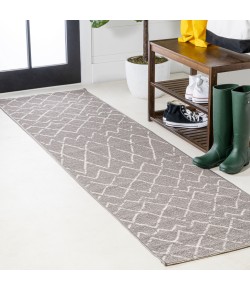 Jonathany Santa Monica SMB114A Gray/Cream Area Rug 2 ft. 2 in. X 8 ft. Runner