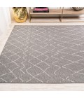 SANTA MONICA Area Rug Madaba Moroccan Trellis Gray/Cream 8 ft. x 10 ft. Indoor/Outdoor Area Rug