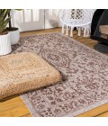 SANTA MONICA Area Rug Jerash Ornate Medallion Brown/Beige 5 ft. x 8 ft. Indoor/Outdoor Area Rug