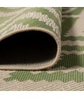 SANTA MONICA Area Rug Sintra Diamond Tribal Green/Cream 2 ft. x 10 ft. Indoor/Outdoor Runner Rug