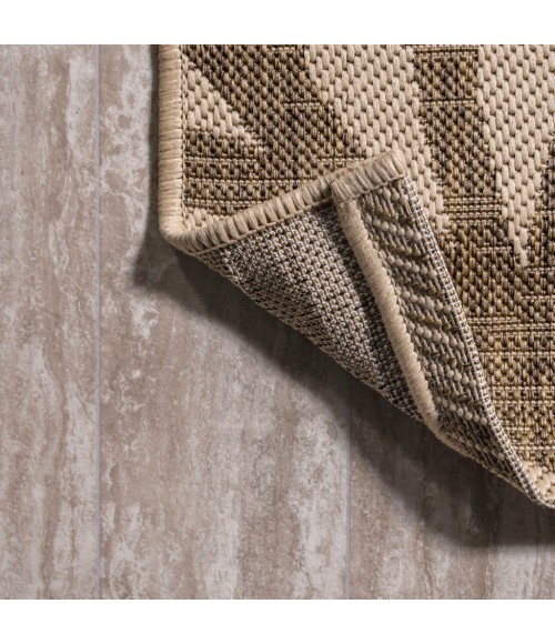 Vine All Over Brown/Beige 2 ft. x 8 ft. Indoor/Outdoor Runner Rug