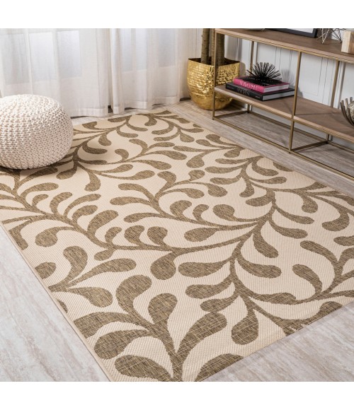 Vine All Over Brown/Beige 3 ft. x 5 ft. Indoor/Outdoor Area Rug