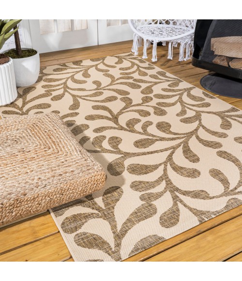 Vine All Over Brown/Beige 3 ft. x 5 ft. Indoor/Outdoor Area Rug