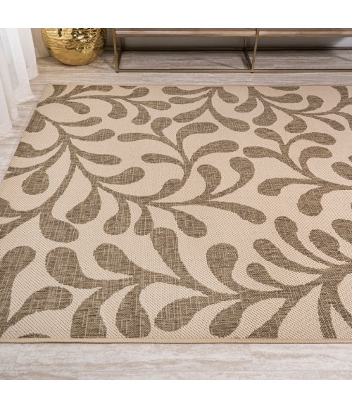 Vine All Over Brown/Beige 3 ft. x 5 ft. Indoor/Outdoor Area Rug