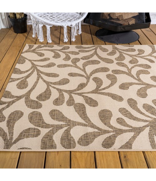 Vine All Over Brown/Beige 3 ft. x 5 ft. Indoor/Outdoor Area Rug