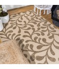 Vine All Over Brown/Beige 3 ft. x 5 ft. Indoor/Outdoor Area Rug