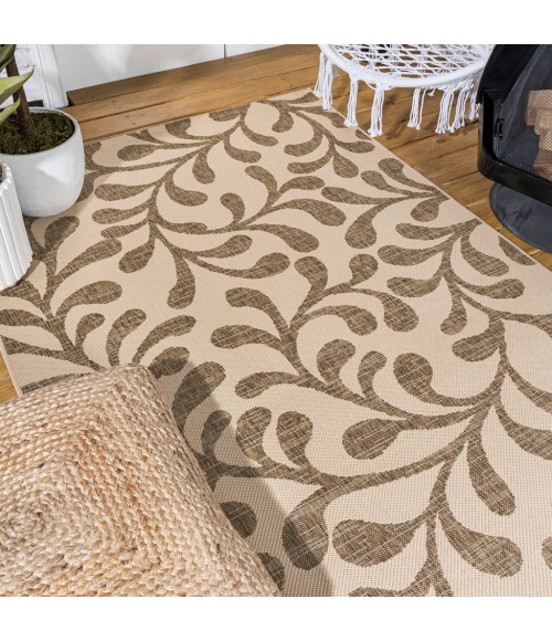 Vine All Over Brown/Beige 3 ft. x 5 ft. Indoor/Outdoor Area Rug
