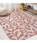 SANTA MONICA Area Rug Vine All Over Red/Beige 3 ft. x 5 ft. Indoor/Outdoor Area Rug