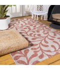 SANTA MONICA Area Rug Vine All Over Red/Beige 3 ft. x 5 ft. Indoor/Outdoor Area Rug