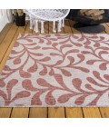 SANTA MONICA Area Rug Vine All Over Red/Beige 3 ft. x 5 ft. Indoor/Outdoor Area Rug