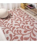 SANTA MONICA Area Rug Vine All Over Red/Beige 3 ft. x 5 ft. Indoor/Outdoor Area Rug