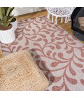 SANTA MONICA Area Rug Vine All Over Red/Beige 3 ft. x 5 ft. Indoor/Outdoor Area Rug