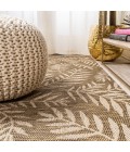 SANTA MONICA Area Rug Nevis Palm Frond Brown/Beige 2 ft. x 10 ft. Indoor/Outdoor Runner Rug