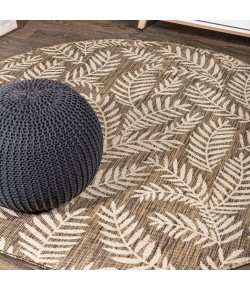 Jonathany Santa Monica SMB119A Brown/Beige Area Rug 5 ft. 3 in. X 5 ft. 3 in. Round