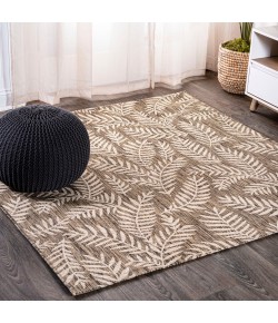 Jonathany Santa Monica SMB119A Brown/Beige Area Rug 5 ft. 3 in. X 5 ft. 3 in. Square