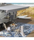 Nevis Palm Frond Navy/Ivory 2 ft. x 10 ft. Indoor/Outdoor Runner Rug