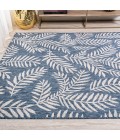 SANTA MONICA Area Rug Nevis Palm Frond Navy/Ivory 4 ft. x 6 ft. Indoor/Outdoor Area Rug