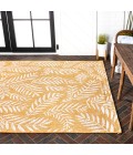 SANTA MONICA Area Rug Nevis Palm Frond Yellow/Cream 8 ft. x 10 ft. Indoor/Outdoor Area Rug